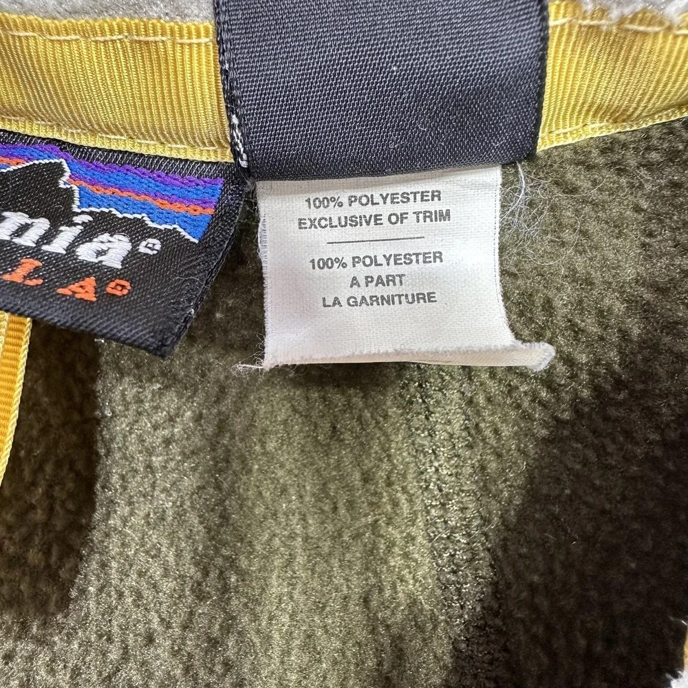 Vintage Patagonia Synchilla Jacket Women Medium Brown Green Zip Pockets 2000 USA